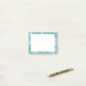 ティール（緑がかった色）クリスマススノーフレークパーソナライズされたノート ポストイット (デスク上)