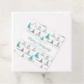 ティール(緑がかった色)クリスマスツリーパターン#5 ID1009 フェイバータグ (インサイチュ)