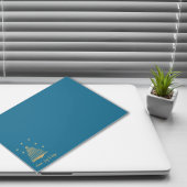 ティール(緑がかった色)クリスマス金ゴールドツリーピースジョイ企業のープ ノートパッド