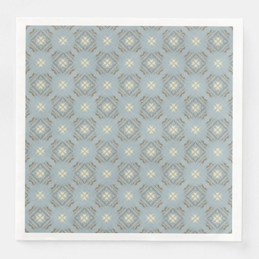 ティール（緑がかった色）、クリーム、および茶色のダイヤモンドチェッカーボードパターン (正面)