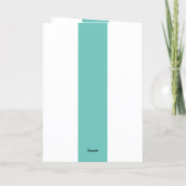 ティール(緑がかった色)クロスカントリー走サンキューカード サンキューカード (裏面)