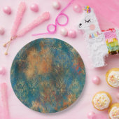 ティール（緑がかった色）クーパーパティナプキンズ ペーパープレート (パーティー)