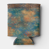 ティール（緑がかった色）クーパーパティーナターコイズ 缶クーラー (正面)