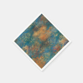ティール（緑がかった色）クーパーパティーナ スタンダードカクテルナプキン (角)