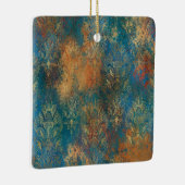 ティール（緑がかった色）クーパーパティーナ セラミックオーナメント (右)