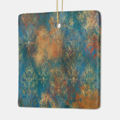 ティール（緑がかった色）クーパーパティーナ セラミックオーナメント (左)