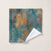 ティール(緑がかった色)クーパーパティーナ バスタオルセット (ウォッシュタオル)