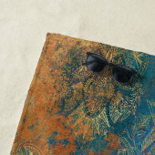 ティール（緑がかった色）クーパーパティーナ ビーチタオル (インサイチュ)