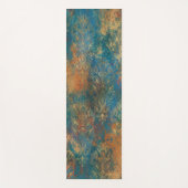 ティール（緑がかった色）クーパーパティーナ ヨガマット (正面)