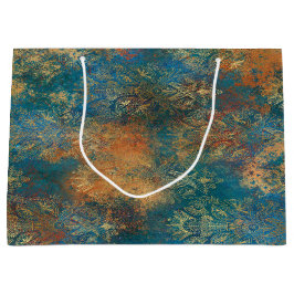 ティール(緑がかった色)クーパーパティーナ ラージペーパーバッグ