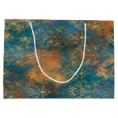 ティール（緑がかった色）クーパーパティーナ ラージペーパーバッグ (裏面)