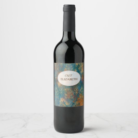 ティール（緑がかった色）クーパーパティーナ ワインラベル (正面)