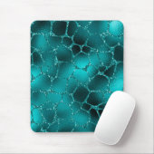 ティール（緑がかった色）ググラデーションラムグリッターキリン斑点パターン マウスパッド (マウス)