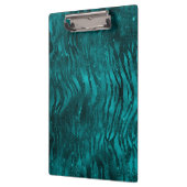 ティール（緑がかった色）ググラデーションラムグリッタートラストライプンパタン クリップボード (左)
