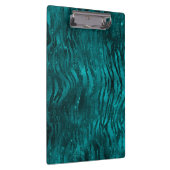 ティール（緑がかった色）ググラデーションラムグリッタートラストライプンパタン クリップボード (右)