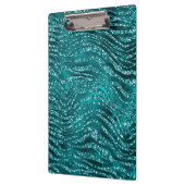 ティール（緑がかった色）ググラデーションラムグリッタートラストライプンパタン クリップボード (左)