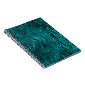 ティール(緑がかった色)ググラデーションラムグリッタートラストライプンパタン ノートブック (右側)