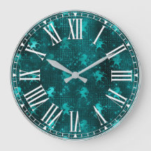 ティール（緑がかった色）ググラデーションラムグリッターユニコーン模様