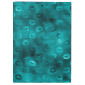 ティール(緑がかった色)ググラデーションラムグリッターリップパターン クリップボード (裏面)