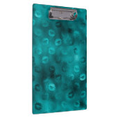 ティール(緑がかった色)ググラデーションラムグリッターリップパターン クリップボード (右)