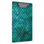 ティール(緑がかった色)グラデーショングラムマーメイドはかりで測パターン クリップボード (右)