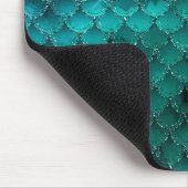 ティール（緑がかった色）グラデーショングラムマーメイドはかりで測パターン マウスパッド (コーナー)