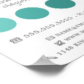 ティール（緑がかった色）グラデーションサークル、画家&デコレータ ポスター (角)