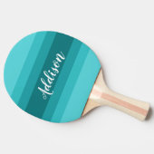 ティール(緑がかった色)グラデーションスティカスタムップ 卓球ラケット (横)