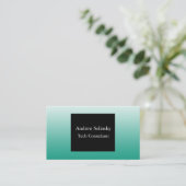 ティール（緑がかった色）グラデーション名刺 名刺 (スタンド正面)