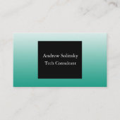 ティール（緑がかった色）グラデーション名刺 名刺 (正面)