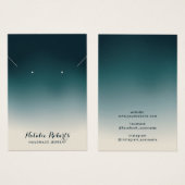 ティール(緑がかった色)グラデーション手作りジュエリーイヤリングディスプレイ (正面&裏面)