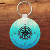 ティール(緑がかった色)グラデーション海 キーホルダー (正面)