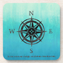 ティール（緑がかった色）グラデーション海 コースター