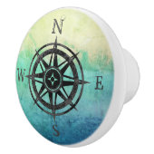 ティール(緑がかった色)グラデーション海 セラミックノブ (右)