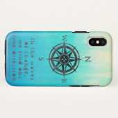 ティール(緑がかった色)グラデーション海 Case-Mate iPhoneケース (裏面(横))