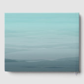 ティール(緑がかった色)グラデーション結婚のゲストブック ゲストブック (裏面)