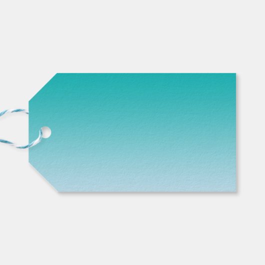 ティール（緑がかった色）グラデーション ギフトタグ (裏面横)
