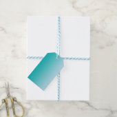 ティール（緑がかった色）グラデーション ギフトタグ (より糸つき)