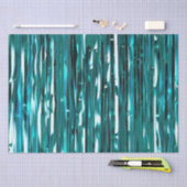 ティール（緑がかった色）グラムストライプズ 薄葉紙 (クラフト)