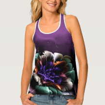 ティール(緑がかった色)グランジと紫の花