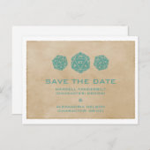 ティール(緑がかった色)グランジD20サイコロゲーマー日付ポストカードの保存 案内ポストカード (正面/裏面)