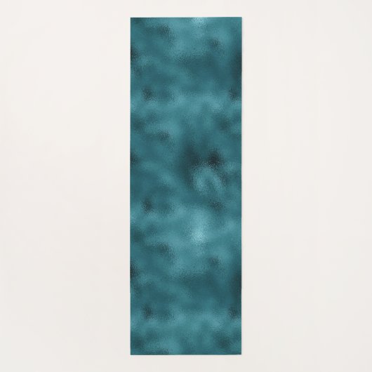 ティール(緑がかった色)グリッターグリッツスパークルグラムパーソナライズされた引用文 ヨガマット (裏面)