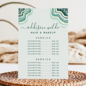 ティール(緑がかった色)グリッターゲートGeodeサービス価格メニュー メニュー