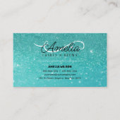 ティール（緑がかった色）グリッタースパークルズラッシュエクステンションマスカラ 名刺 (正面)
