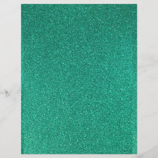 ティール（緑がかった色）グリッターテクススクラップブック紙 (正面)