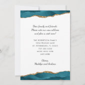 ティール(緑がかった色)グリッタードルフィンニューアドレス移動 案内状 (裏面)