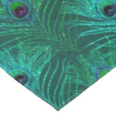 ティール(緑がかった色)グリッターピーコックフェザーズテーブルクロス テーブルクロス (アングル)