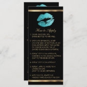 ティール(緑がかった色)グリッターリップセンスインテリジェンスの指示 (正面/裏面)