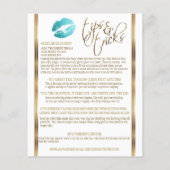 ティール(緑がかった色)グリッターリップ💋指示 – 白 チラシ (裏面)