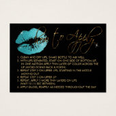 ティール（緑がかった色）グリッターリップ – 適用方法 (正面)